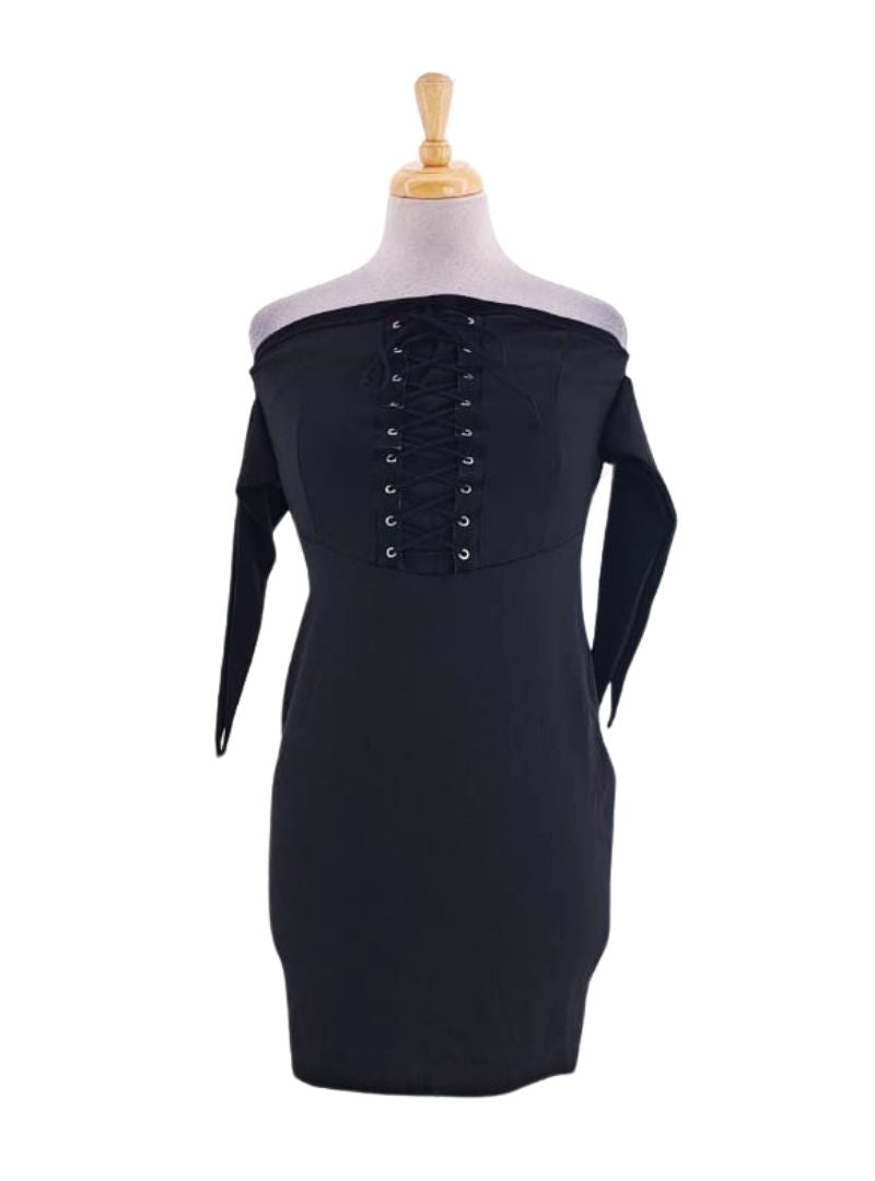 LACE UP MINI DRESS