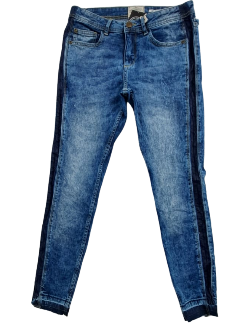TWO TONED MID WAIST JEAN