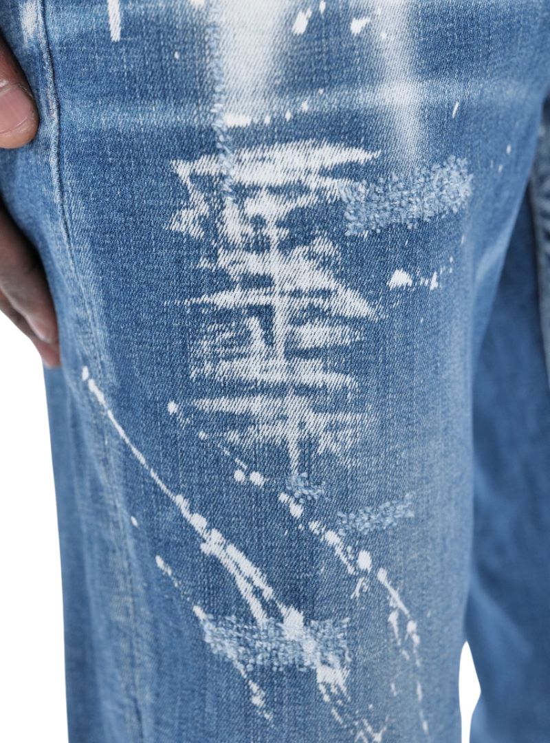 SPLASHED DENIM JEANS