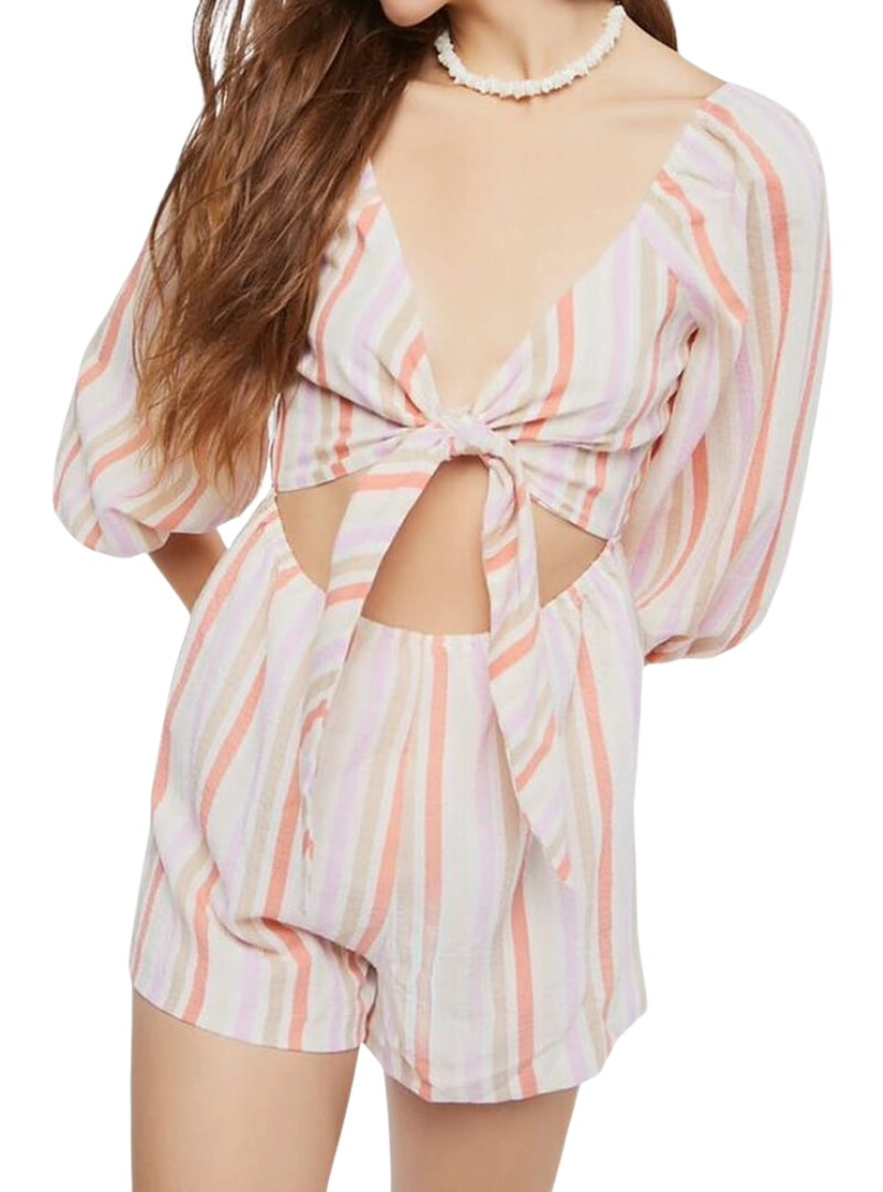 Forever 21 Ladies Striped Playsuite - Multi