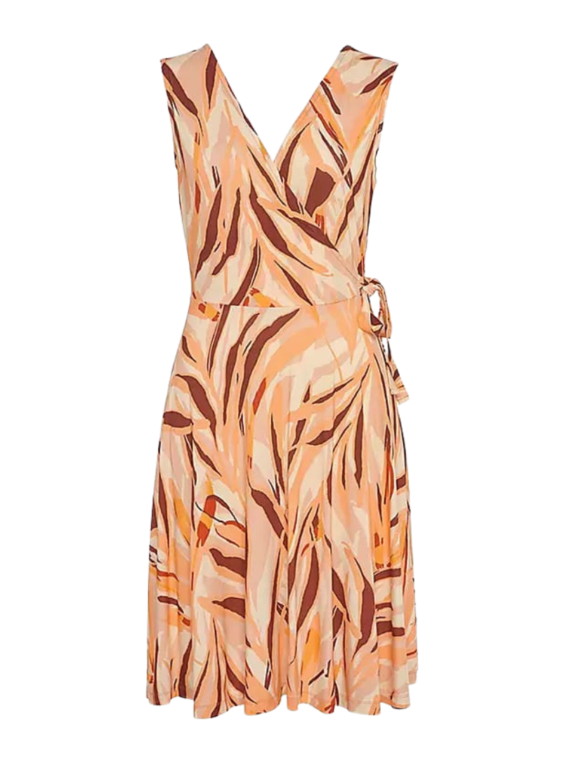Lascana Ladies Printed Wrap Dress - Orange