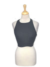 Trerranova Ladies Rib Crop Top - Black/White