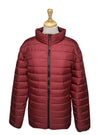 S.oliver Ladies Zip Up Puffer Jacket - Maroon/Black