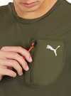 Puma Mens  Flex Tech Cargo T-Shirt - Dark Olive