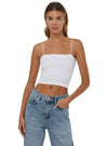 Terranova Ladies Rib Crop Top - White
