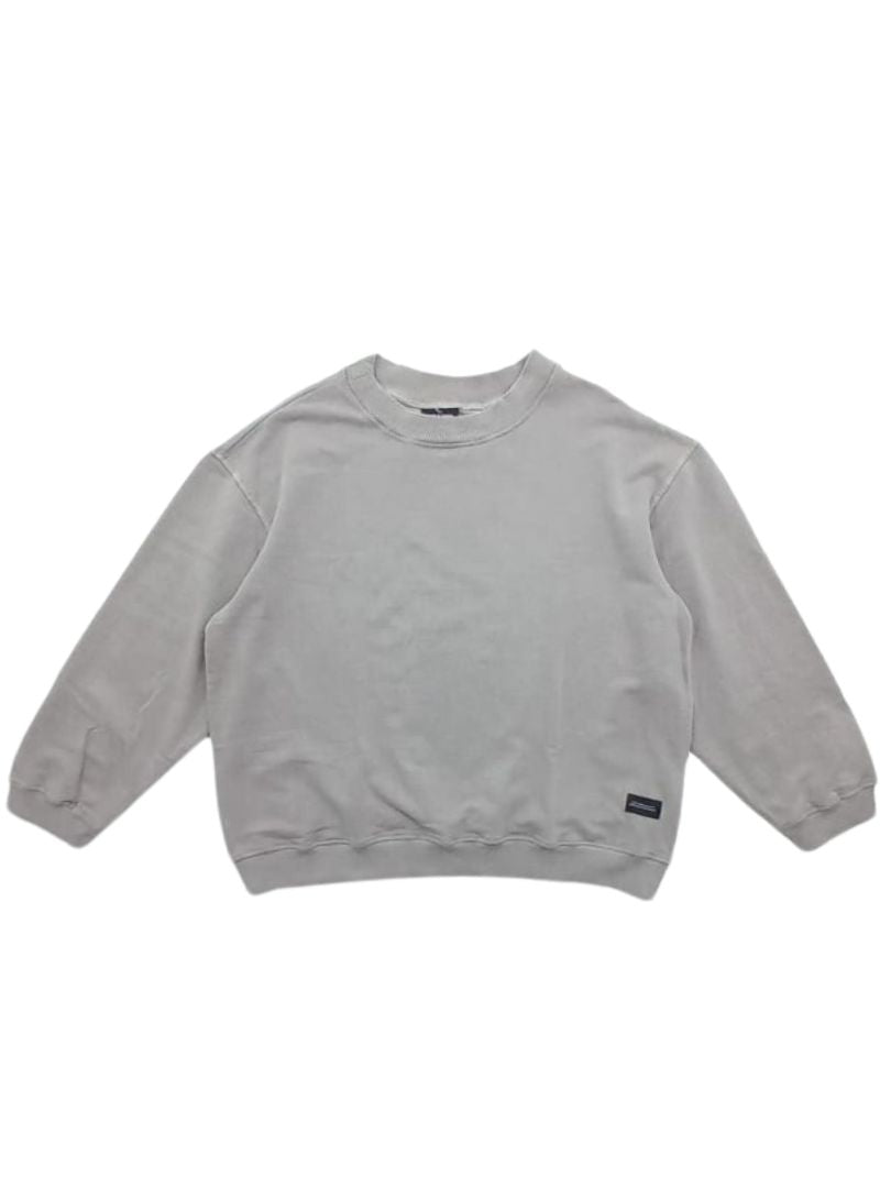 OVERSIZED FLEECE CREW NECK TOP