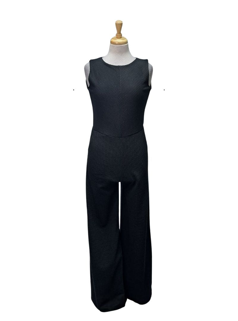 Ada Gatti Ladies Sleeveless Detail Jumpsuit - Black